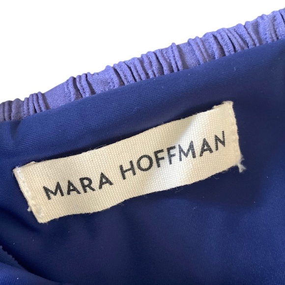 Mara Hoffman Lorina Blue Bikini Top Off the Shoulder Textured X Large - Picture 10 of 13